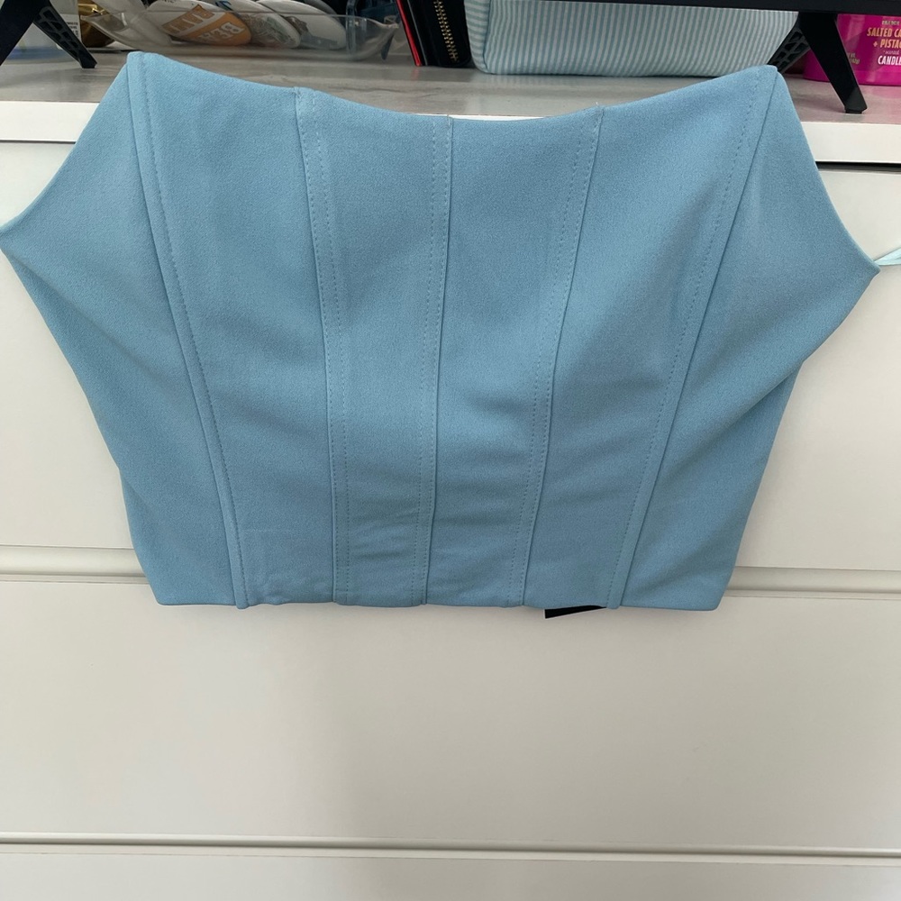 Nasty Gal small blue corset top